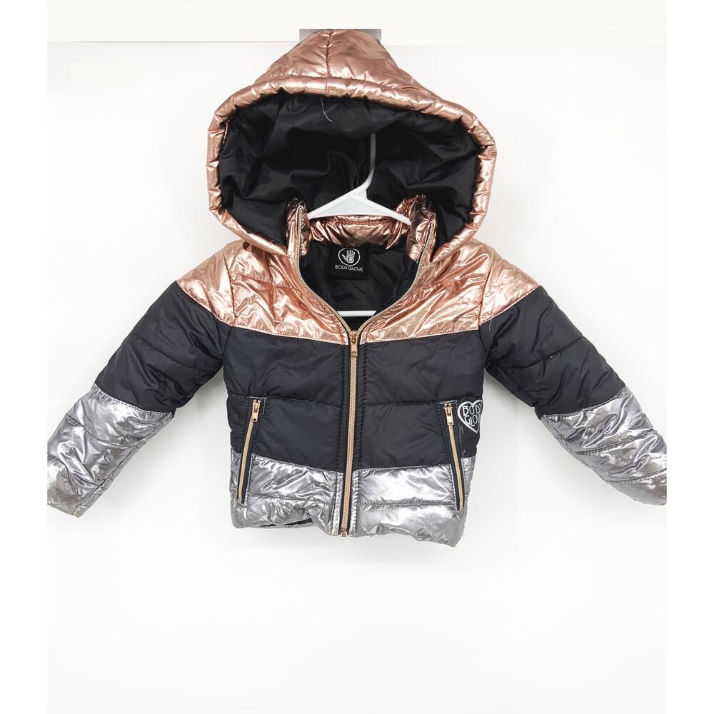 Body Glove Girls Hooded Puffer Coat With Pockets Size 4